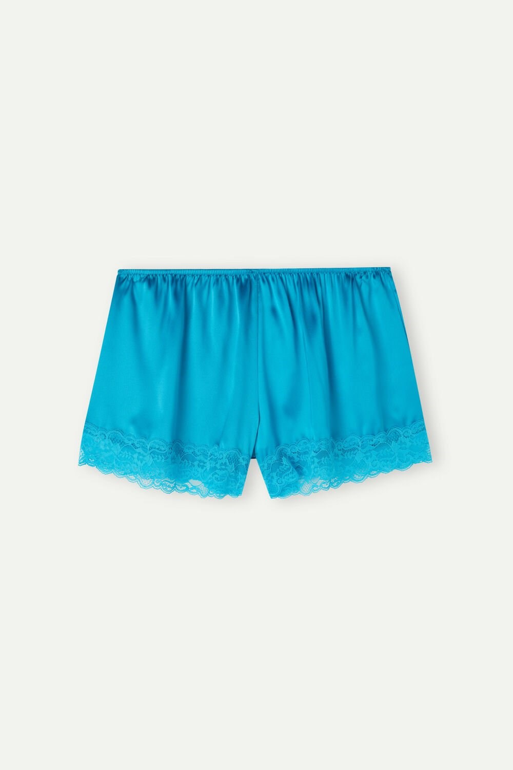 Blue - 210j - Digital Turquoise Intimissimi Silk Shorts | IZVF-58430