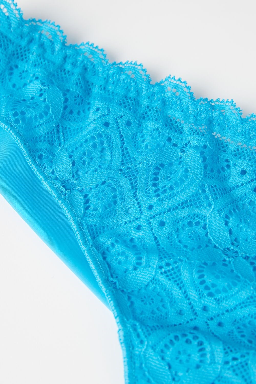 Blue - 210j - Digital Turquoise Intimissimi Lace and Microfiber Brazilian | JZRP-21938