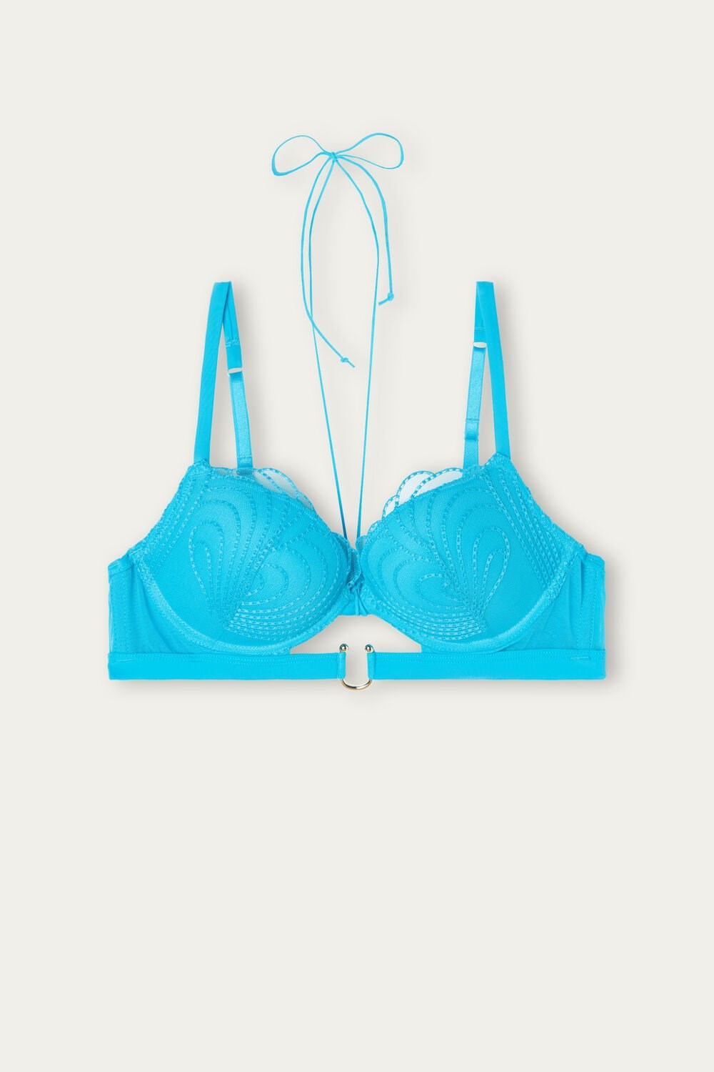 Blue - 210j - Digital Turquoise Intimissimi Steal the Show Elettra Super Push-up Bra | KEJO-19507