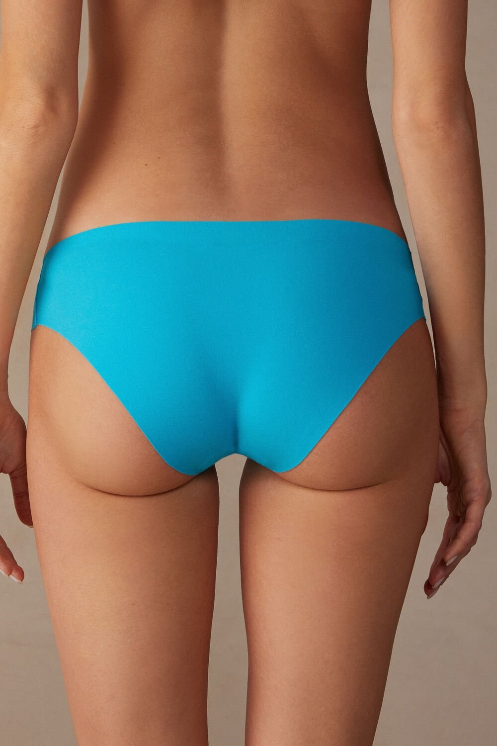 Blue - 210j - Digital Turquoise Intimissimi Seamless Supima® Cotton Panties | KNYI-19876