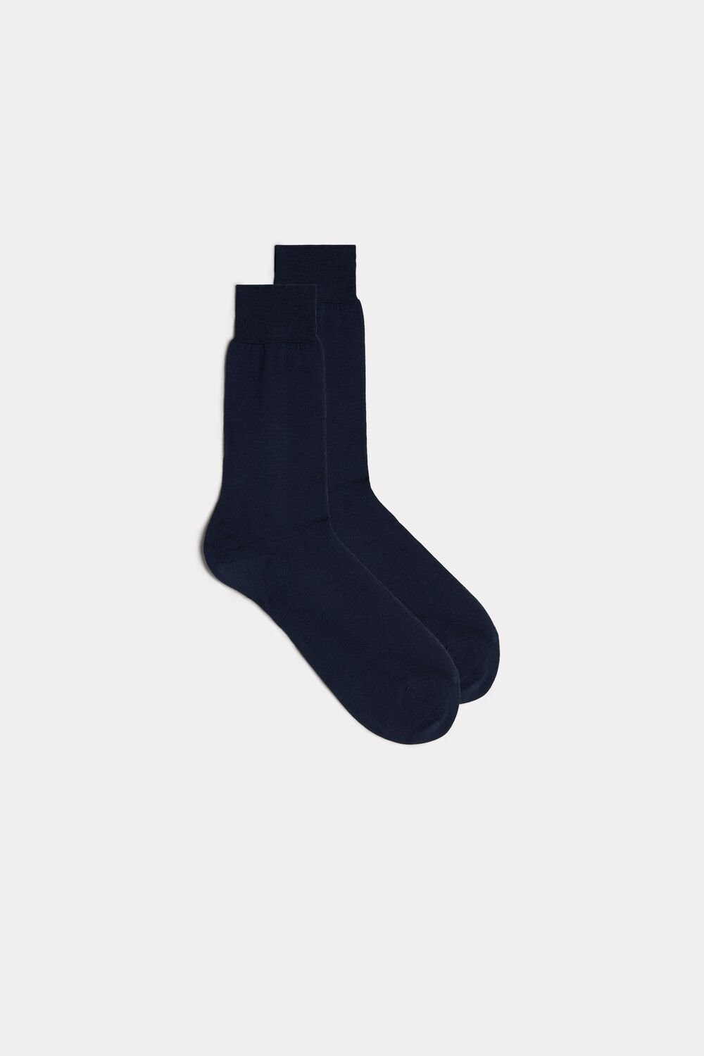 Blue - 2168 - Light Gray Blue Intimissimi Short Sateen Egyptian Cotton Socks | QTUE-61507