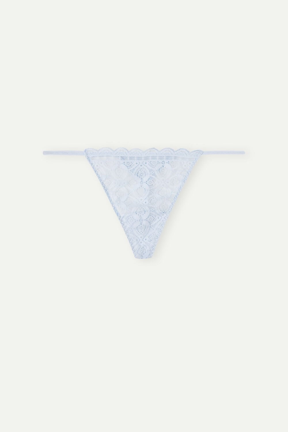 Blue - 220j - Airy Blue Intimissimi Lace String Thong | ICNM-21890