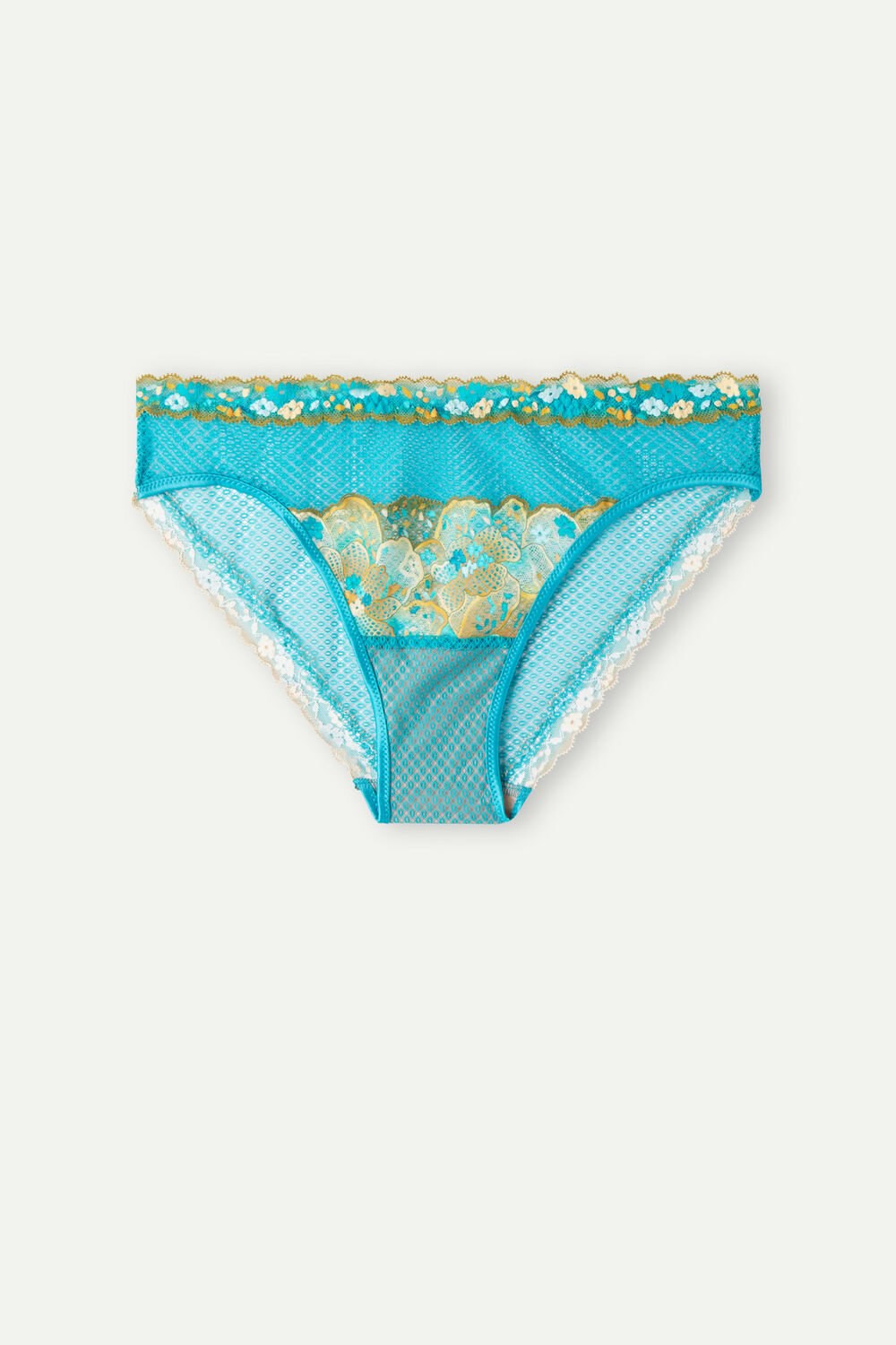 Blue - 236j - Summer Turquoise Blue Intimissimi Summer Vibes Panties | WXBD-91302