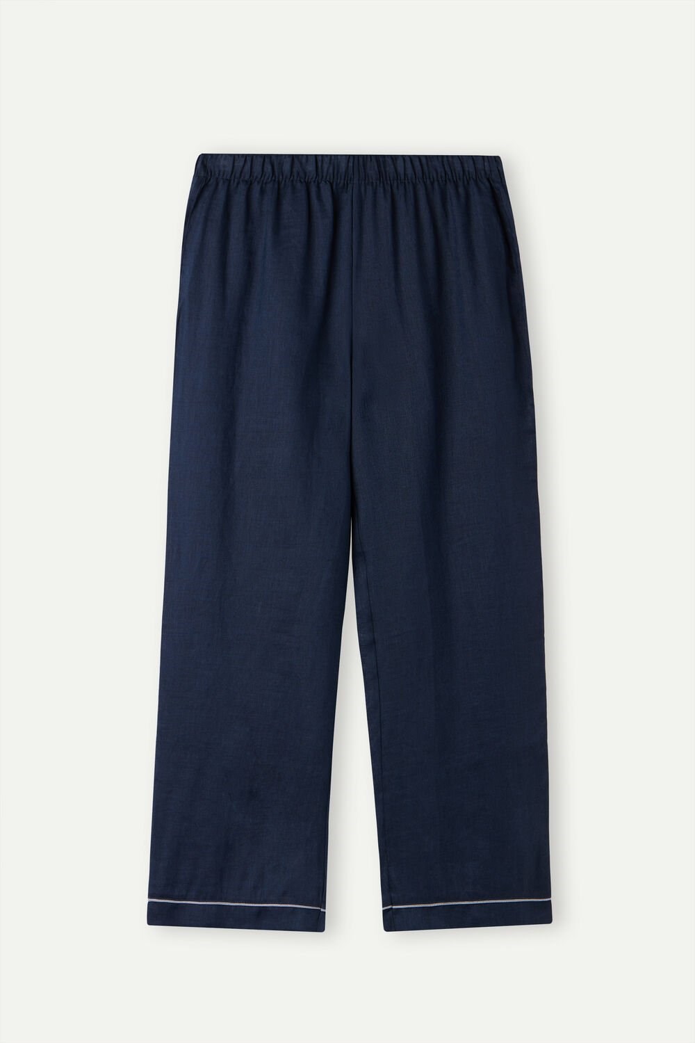 Blue - 243j - Sailor Blue Intimissimi Yacht Night Linen Pants | TUWL-19058