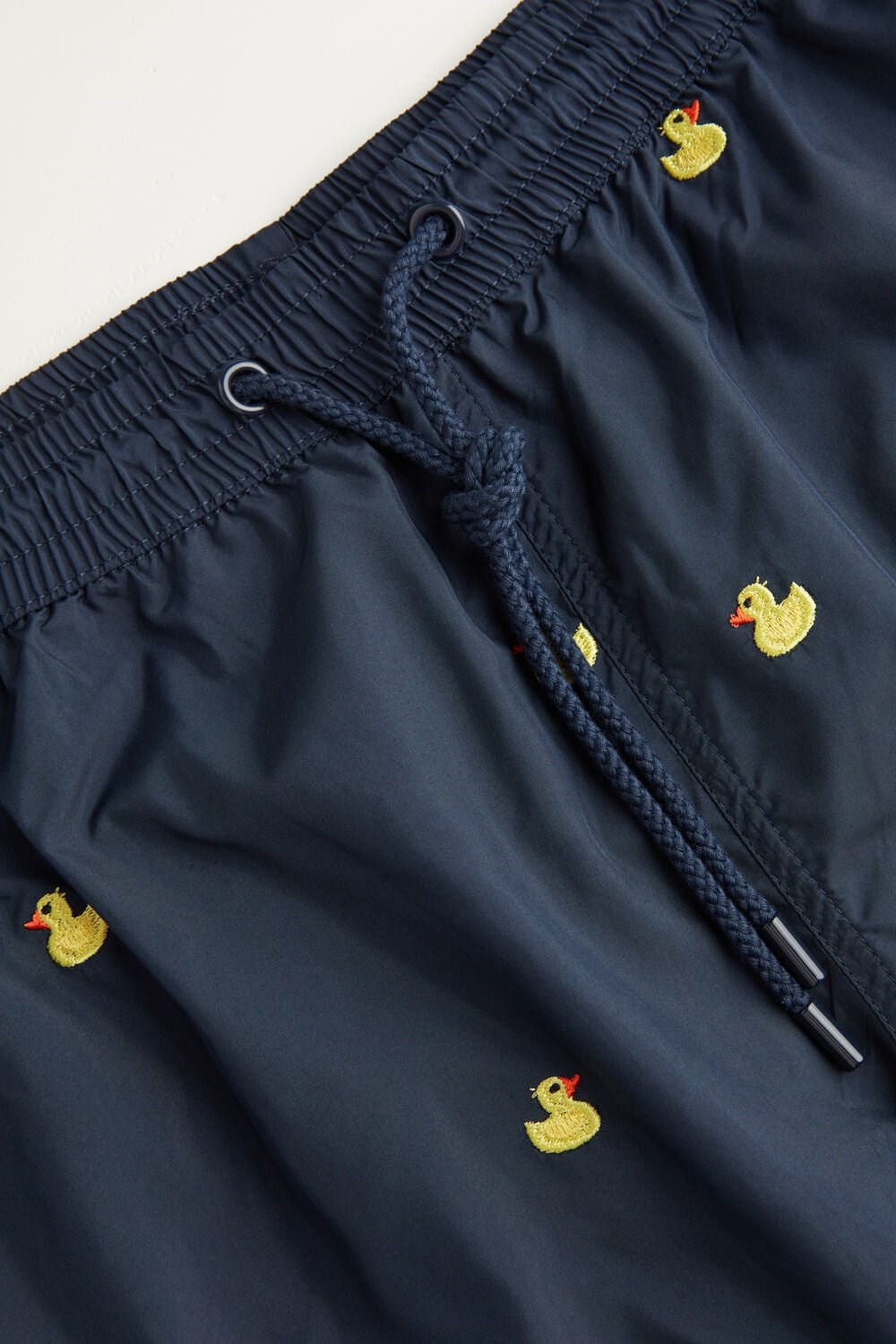 Blue - 251j - Intense Blue Duck Embroidery Intimissimi Embroidered Duck Swim Trunks | XRDO-32904