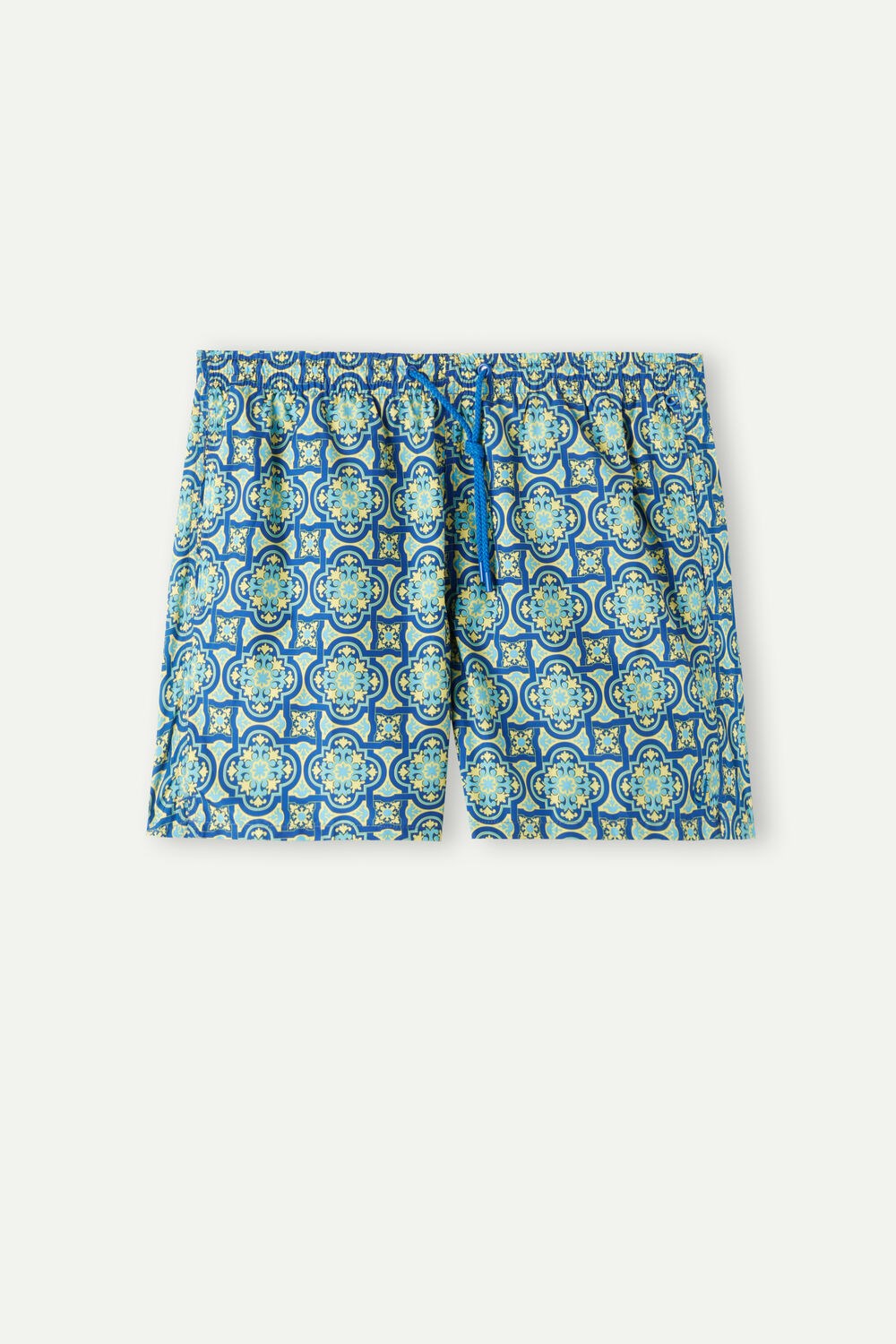 Blue - 262j - Yellow Majolica Print Intimissimi Yellow Majolica Print Swim Trunks | SQAX-01682