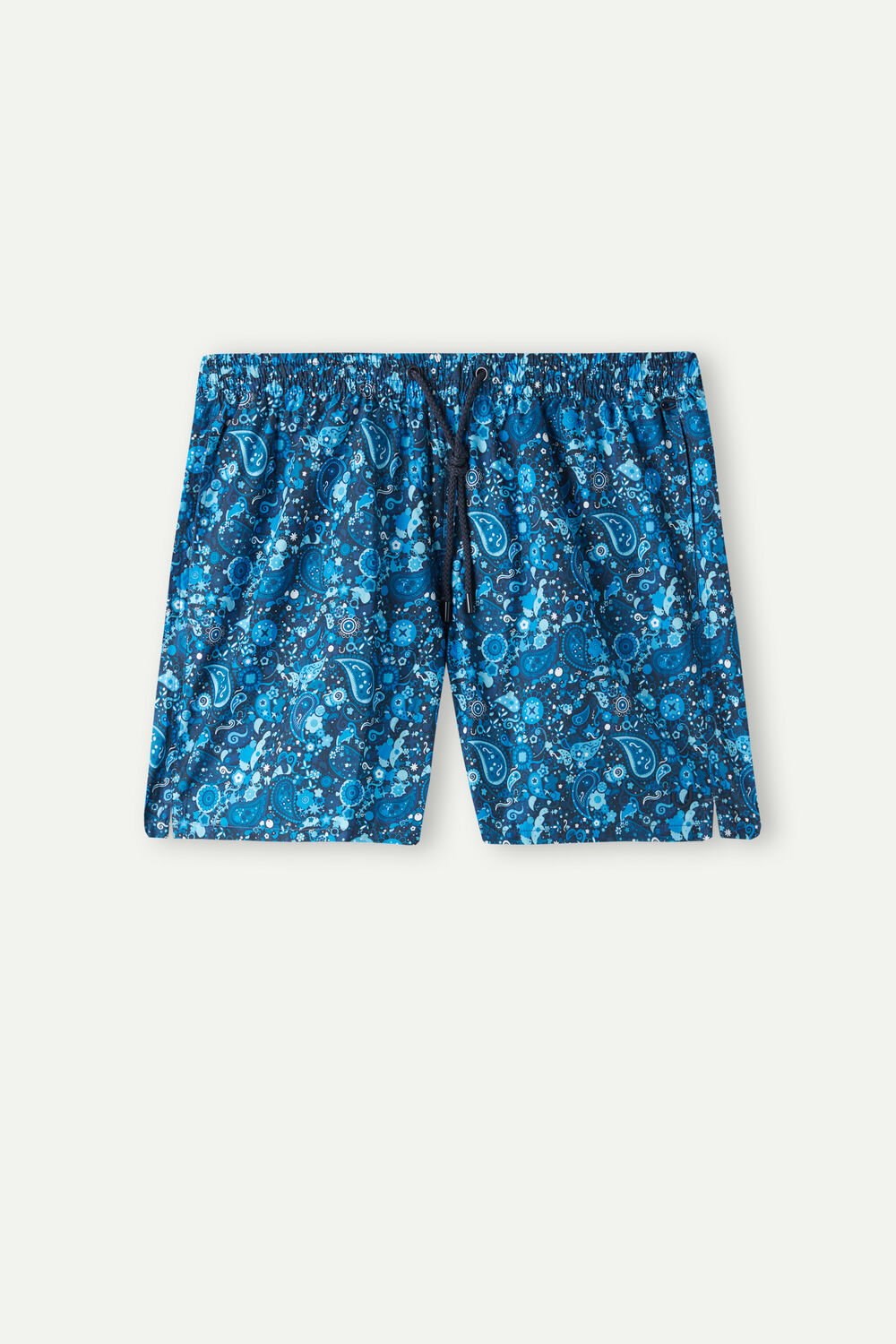 Blue - 265j - Intense Blue Paisley Print Intimissimi Blue Paisley Print Swim Trunks | JPQL-56714