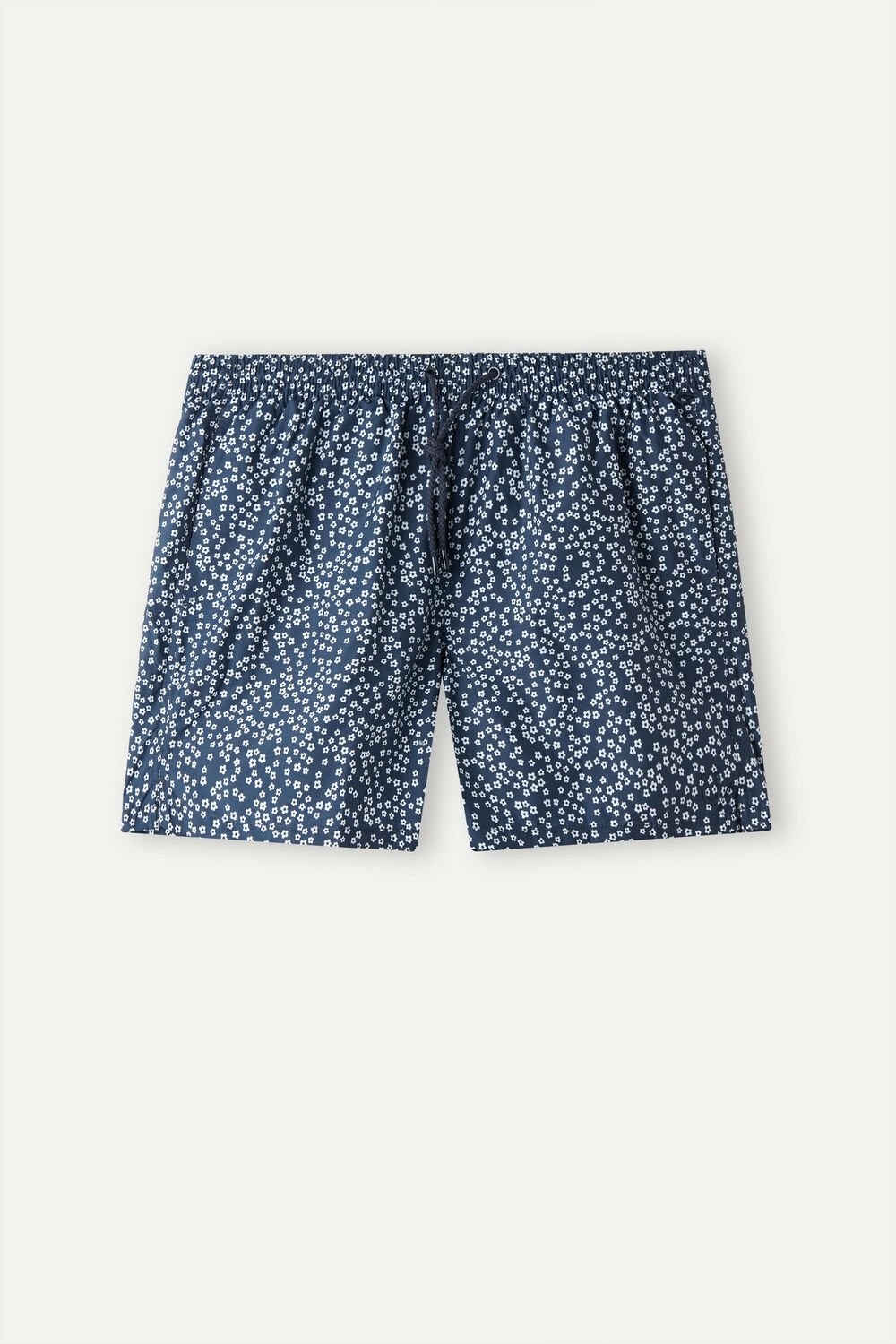 Blue - 271j - Intense Blue Microflower Print Intimissimi Micro Flower Print Swim Trunks | ZHIK-72486