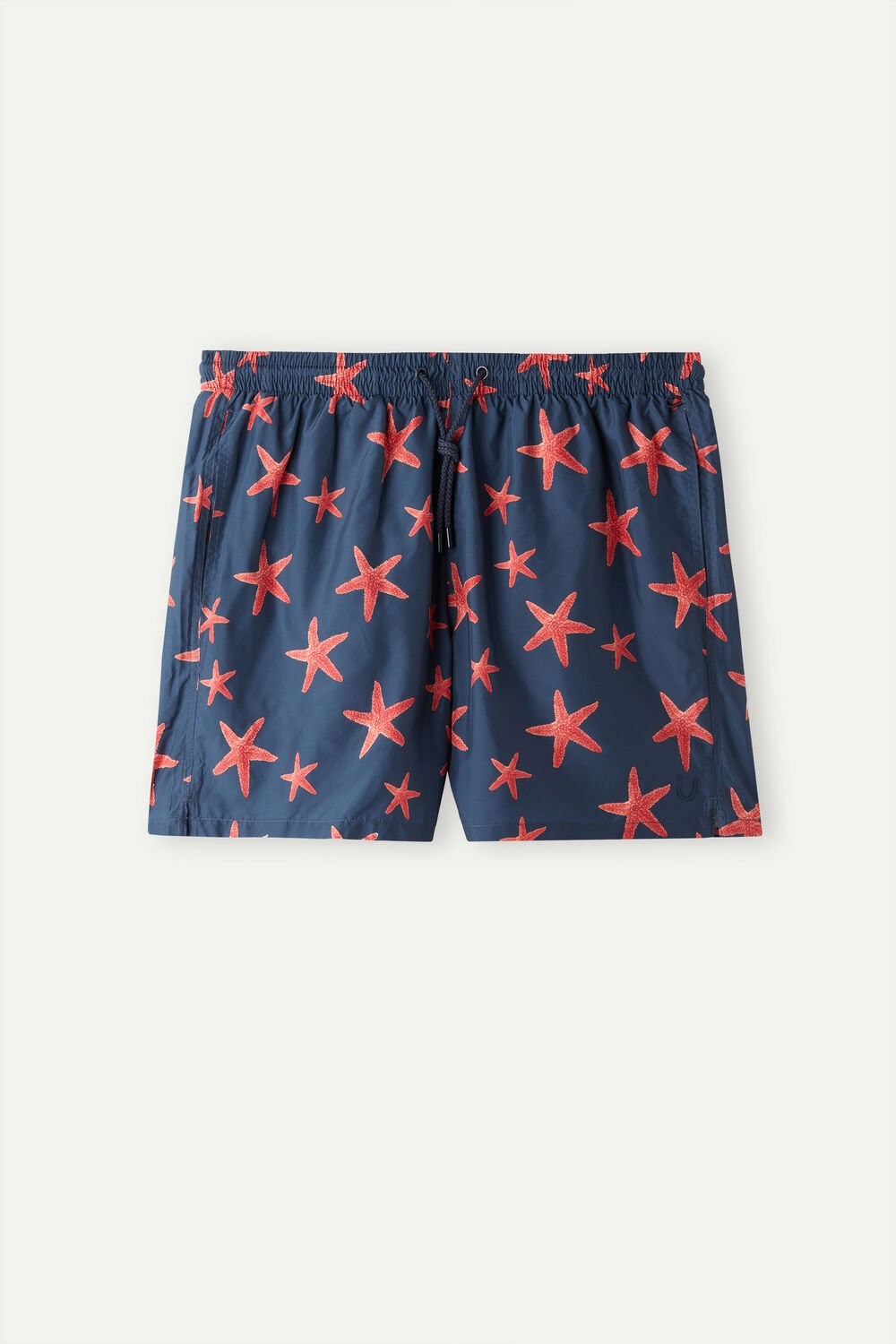 Blue - 275j - Intense Blue Starfish Print Intimissimi Starfish Print Swim Trunks | RVWZ-40763