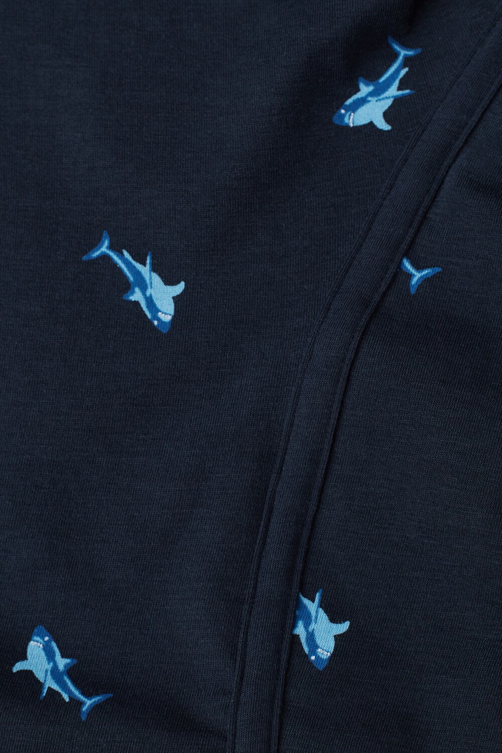 Blue - 315j - Midnight Blue Shark Print Intimissimi Shark Boxers in Natural Fresh Supima® Cotton | AJYD-01943