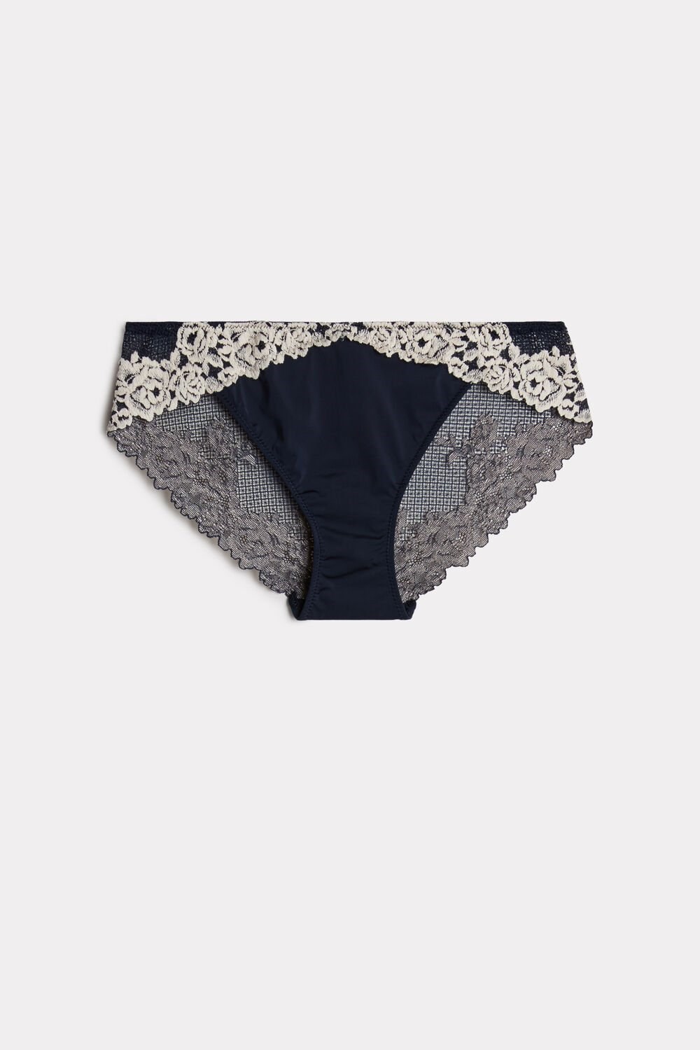 Blue - 347i - Deep Blue / Vanilla Intimissimi Pretty Flowers Panties | RYAG-30697