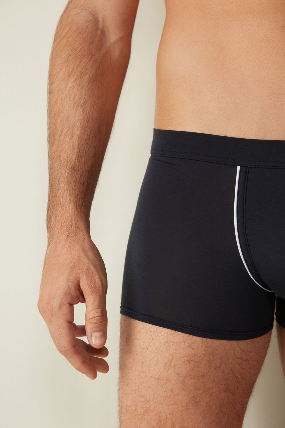 Blue - 6987 - Blue / White Intimissimi Natural Fresh Supima® Cotton Boxers | XOND-32159