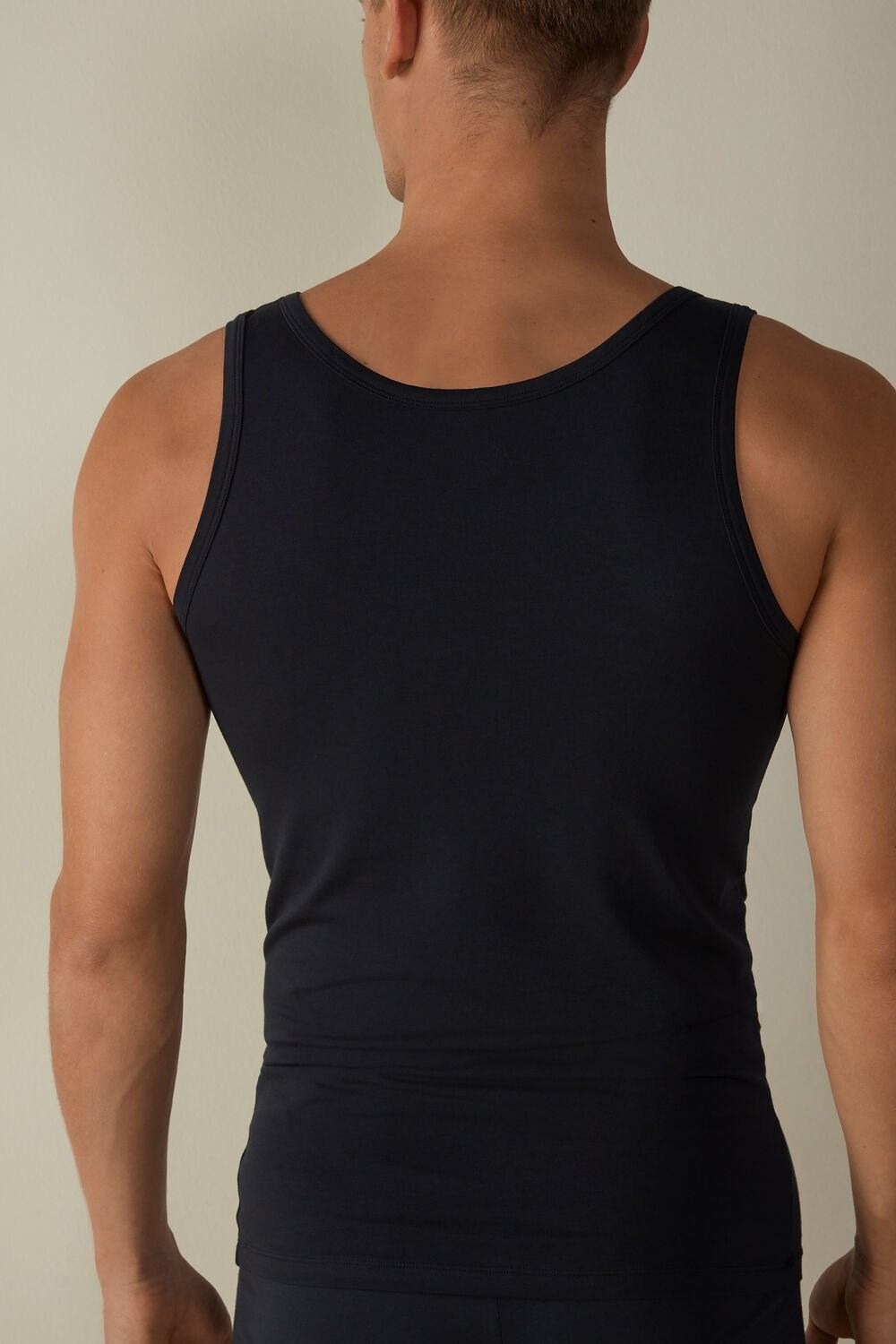 Blue - 800 - Midnight Blue Intimissimi Crew Neck Tank Top | KOQU-98576