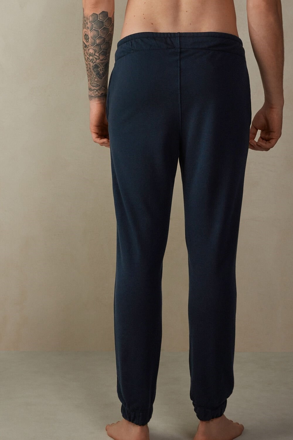 Blue - 800 - Midnight Blue Intimissimi Full Length Lightweight Sweatpants | MYZE-78014