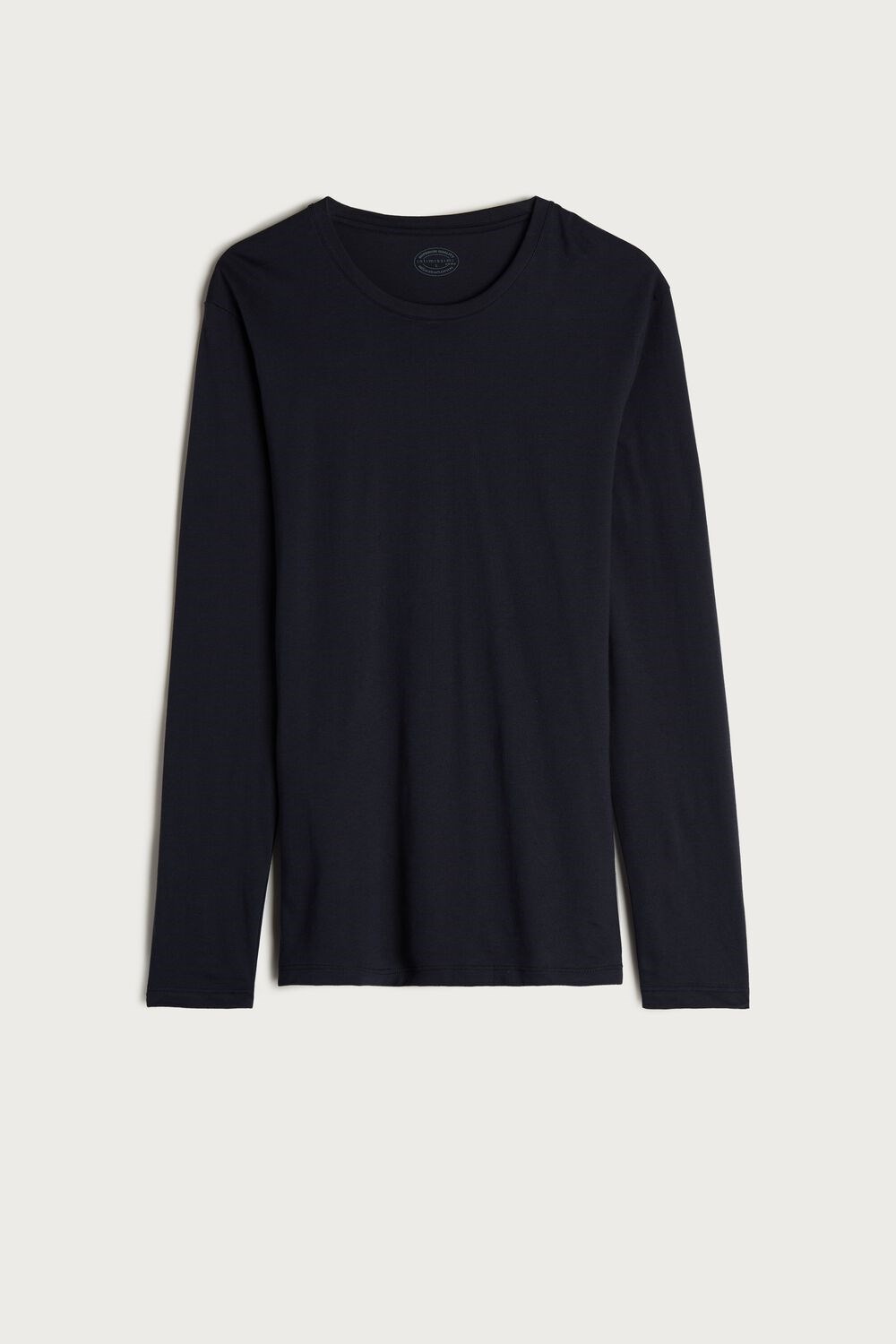 Blue - 800 - Midnight Blue Intimissimi Long-Sleeve Supima® Cotton Top | AXGH-38752