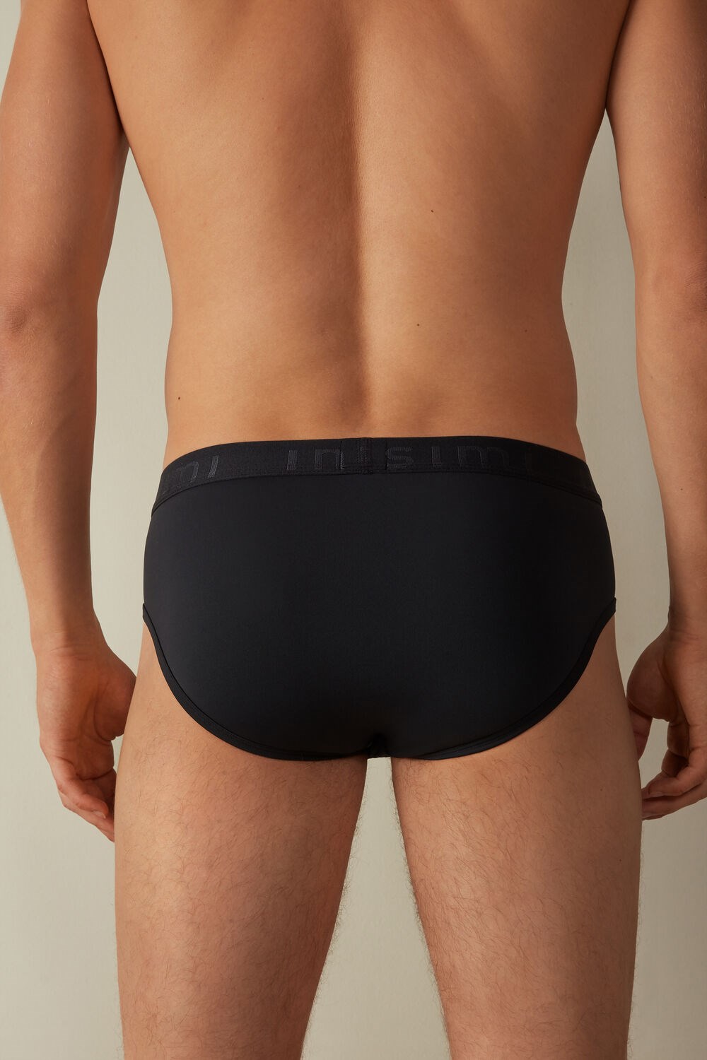 Blue - 800 - Midnight Blue Intimissimi Microfiber Briefs with Logo Detail | CMQR-35461