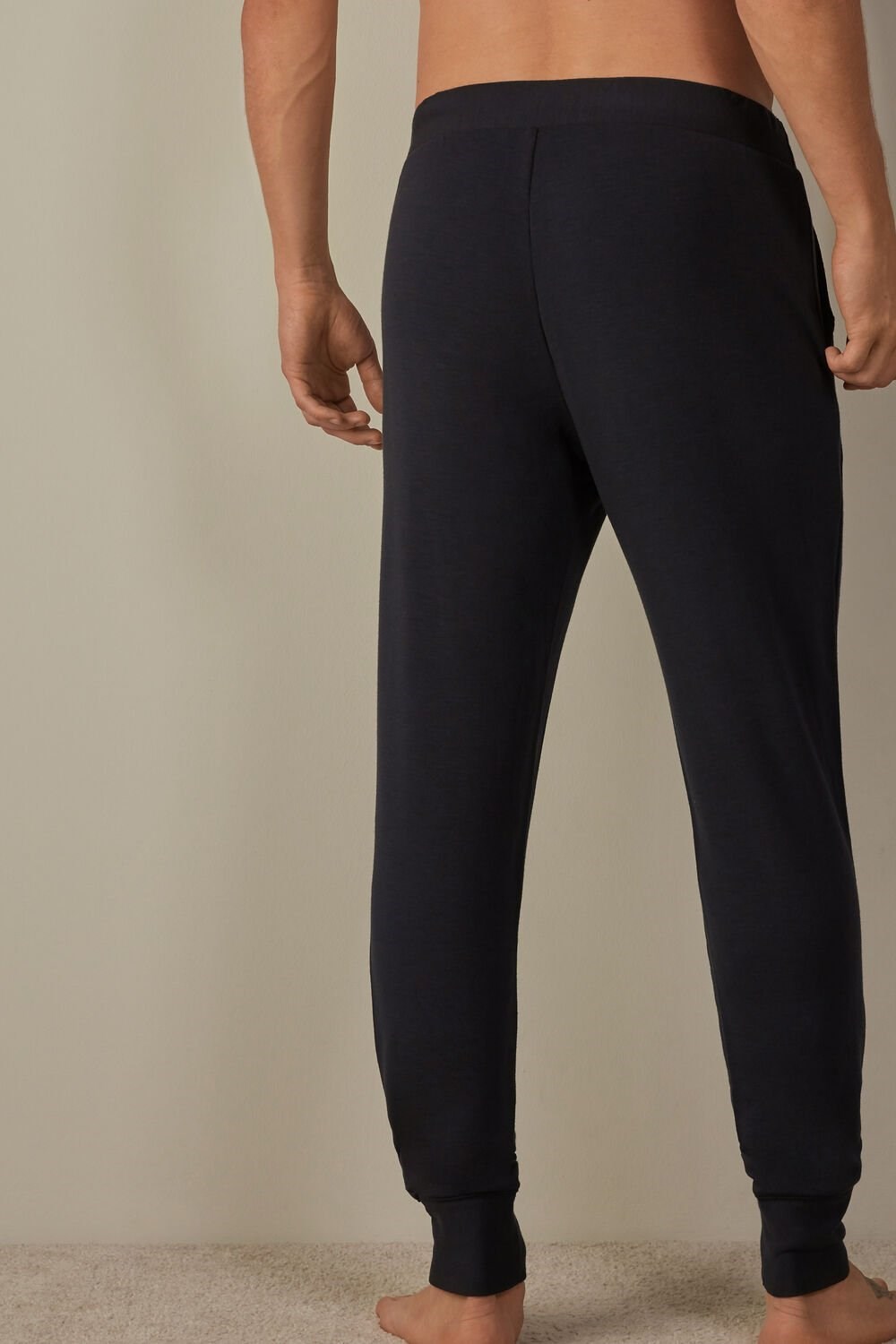 Blue - 800 - Midnight Blue Intimissimi Micromodal Trousers | EYAK-39764