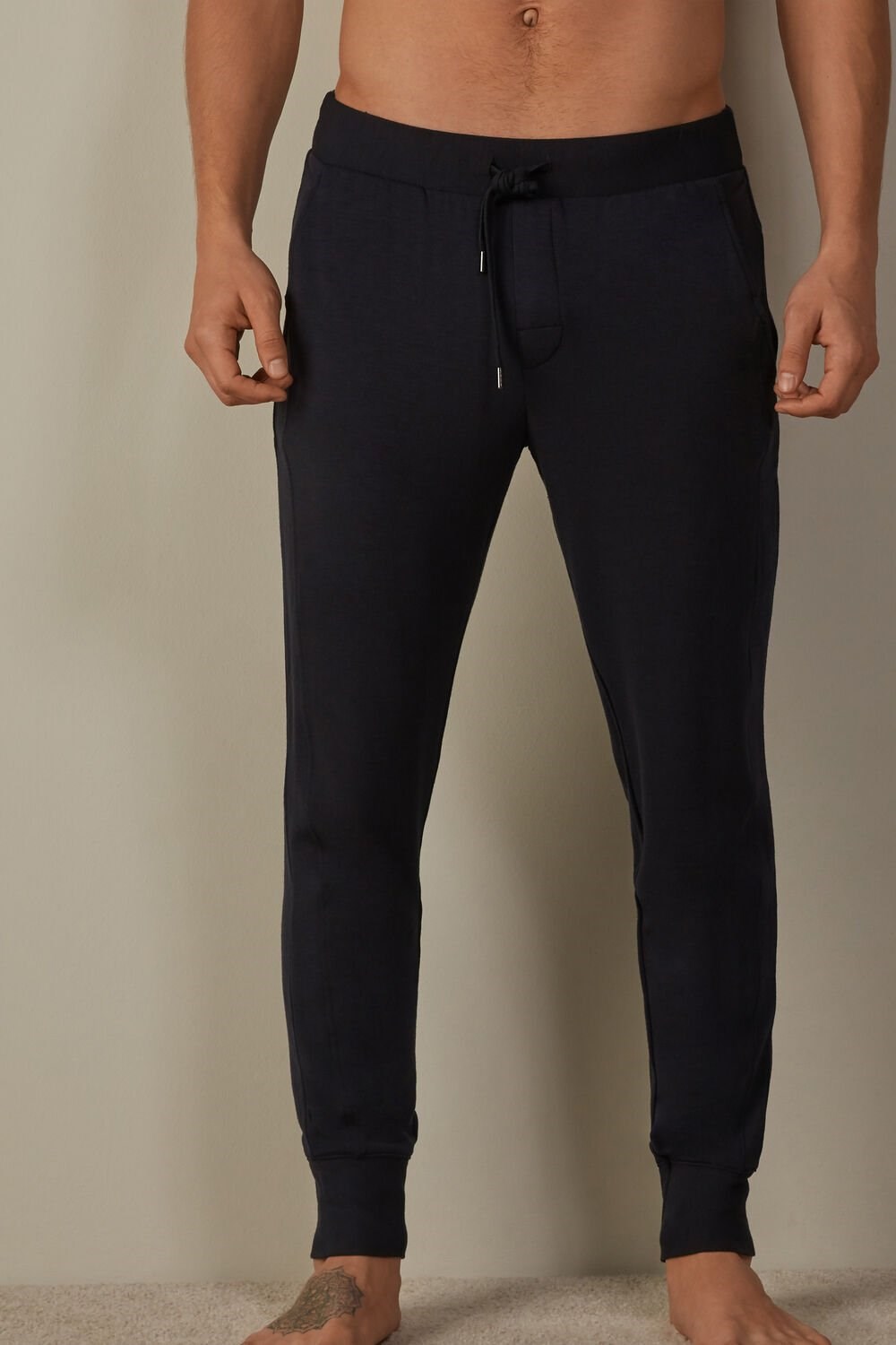 Blue - 800 - Midnight Blue Intimissimi Micromodal Trousers | EYAK-39764