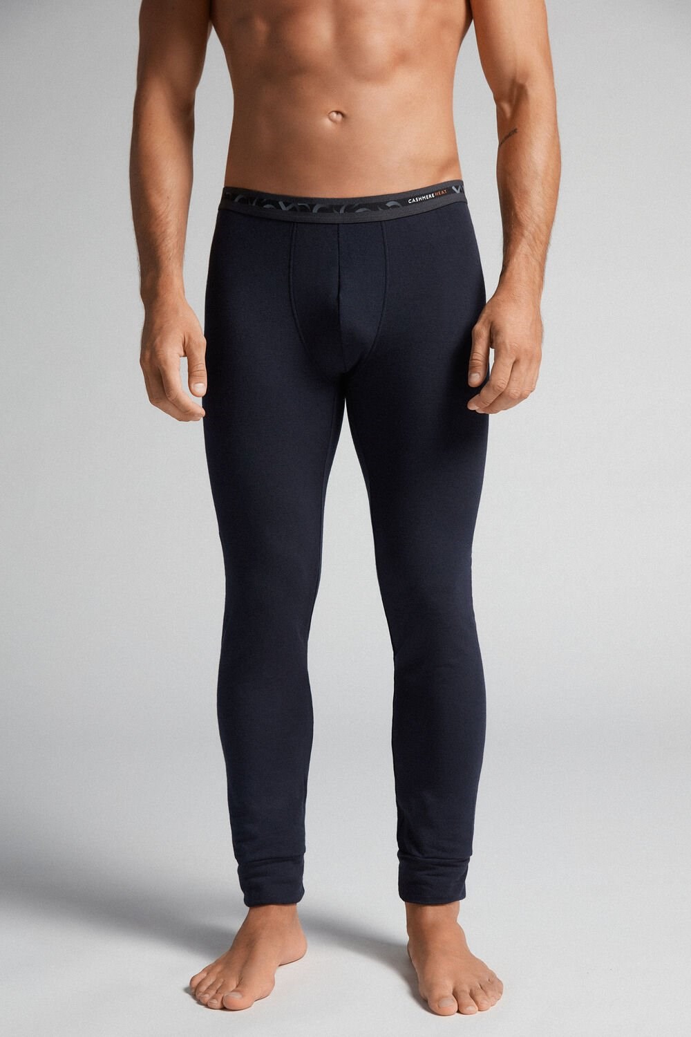 Blue - 800 - Midnight Blue Intimissimi Modal-Cashmere Leggings | JSLM-48761