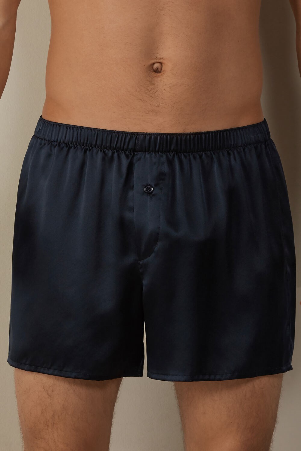 Blue - 800 - Midnight Blue Intimissimi Silk Boxers | AXRY-59832