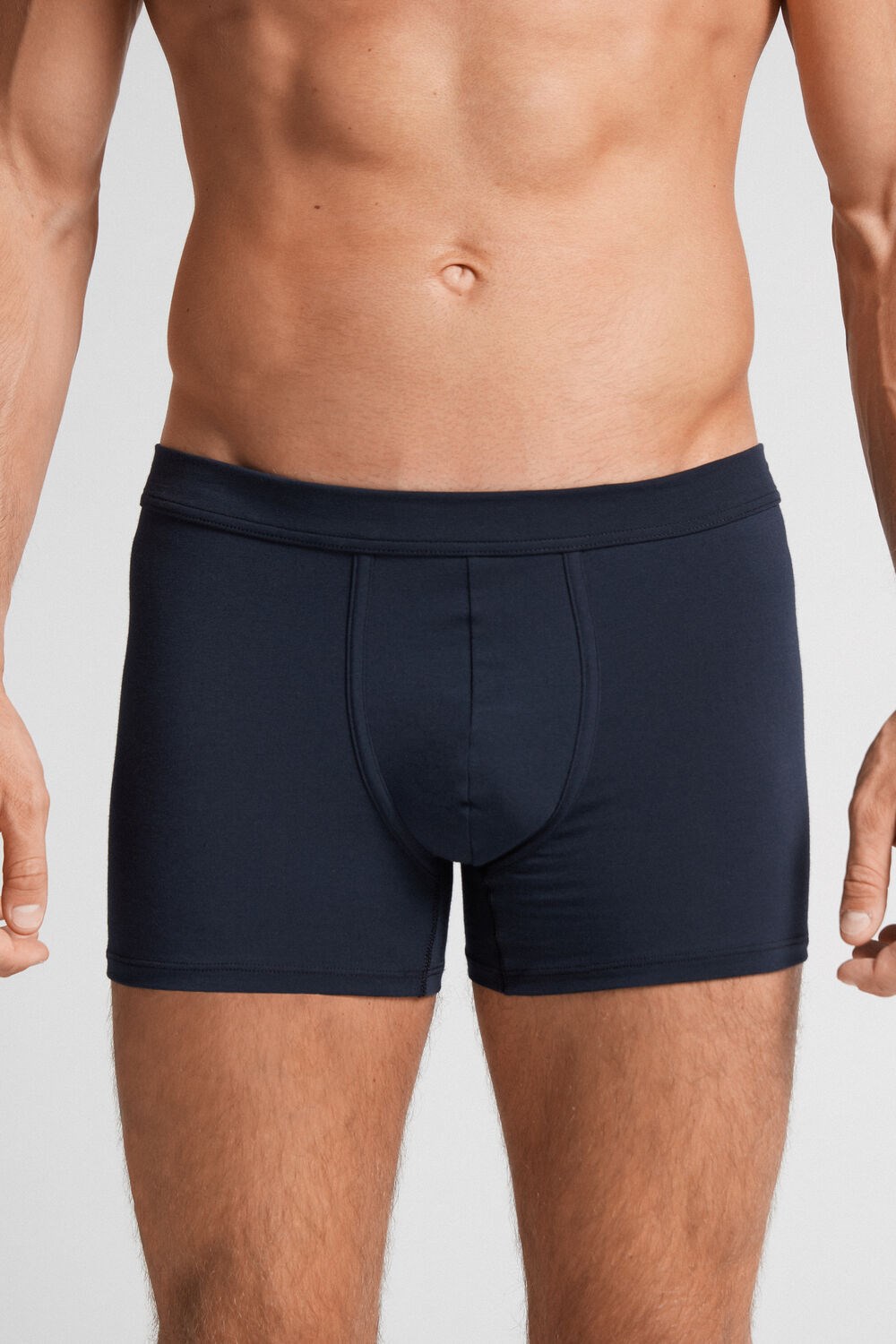 Blue - 800 - Midnight Blue Intimissimi Supima® Cotton Loose Fit Boxers | KVWN-68517