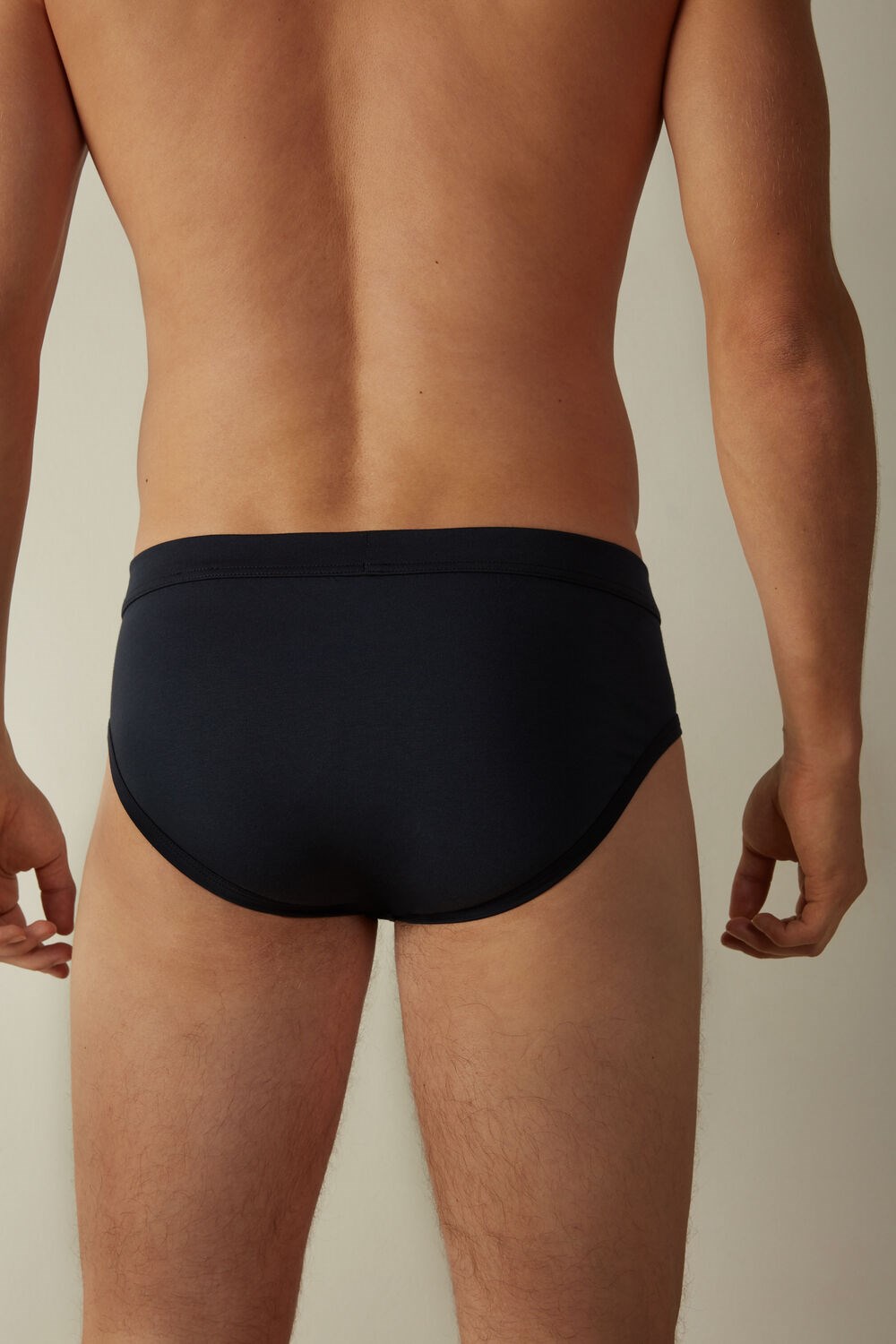 Blue - 800 - Midnight Blue Intimissimi Supima® Cotton Briefs | QJBN-58349