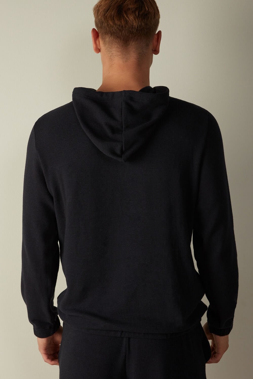 Blue - 800 - Midnight Blue Intimissimi Tricot Sweatshirt | OEMT-41380