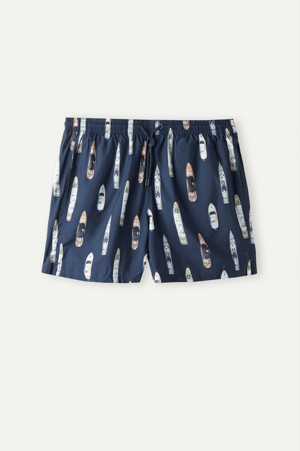 Blue -  Intimissimi Ship Print Swim Trunks | HGTC-06754