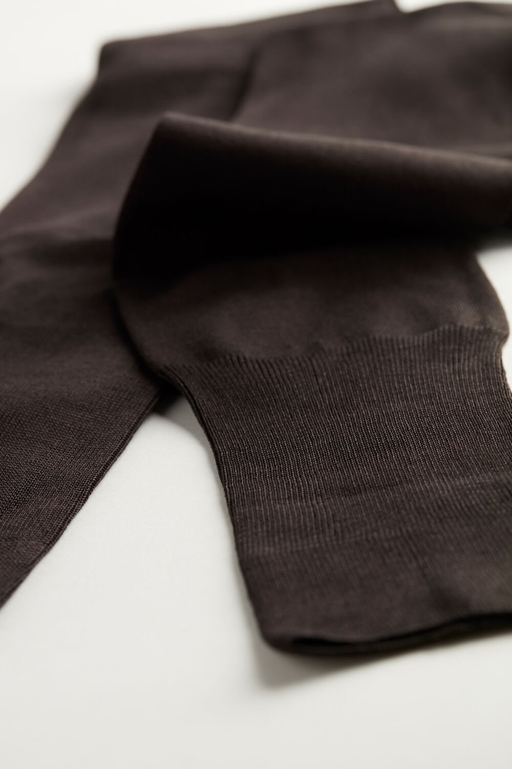 Brown - 015 - Brown Intimissimi Tall Sateen Egyptian Cotton Socks | QZXD-20587