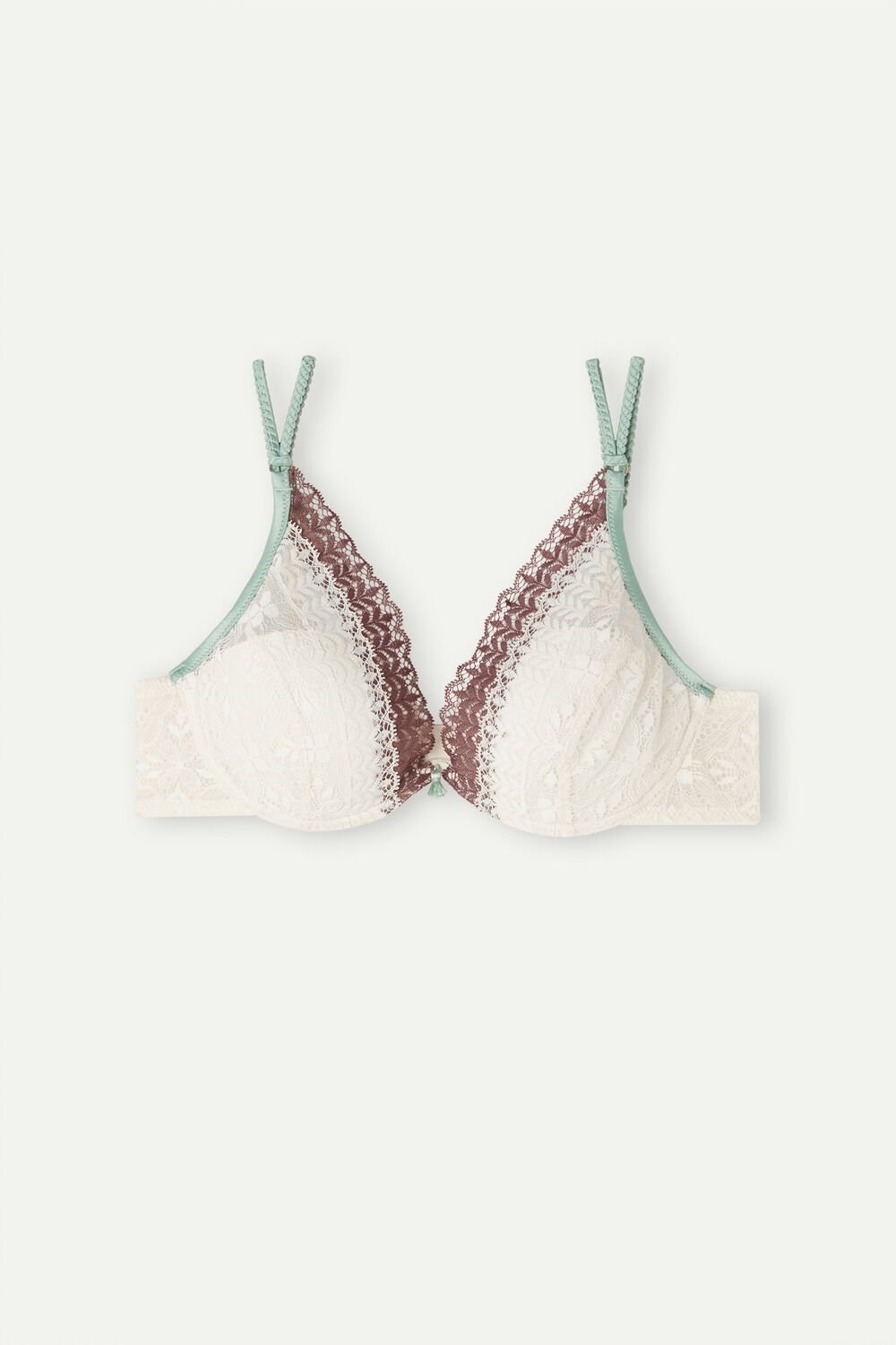 Brown - 992i - Vanilla / Nutmeg Brown Intimissimi Spices Garden Elena Balconette Bra | ZMGE-51370