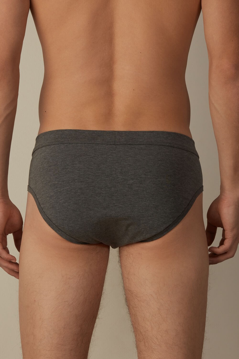 Dark Grey - 5227 - Heathered Graphite Grey Intimissimi Supima® Cotton Briefs | BETV-49728