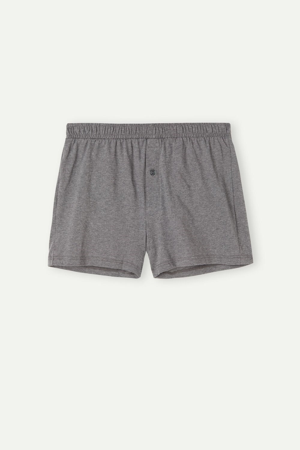 Dark Grey - 5227 - Heathered Graphite Grey Intimissimi Solid Color Cotton Jersey Relaxed Fit Boxers | OLCX-95726