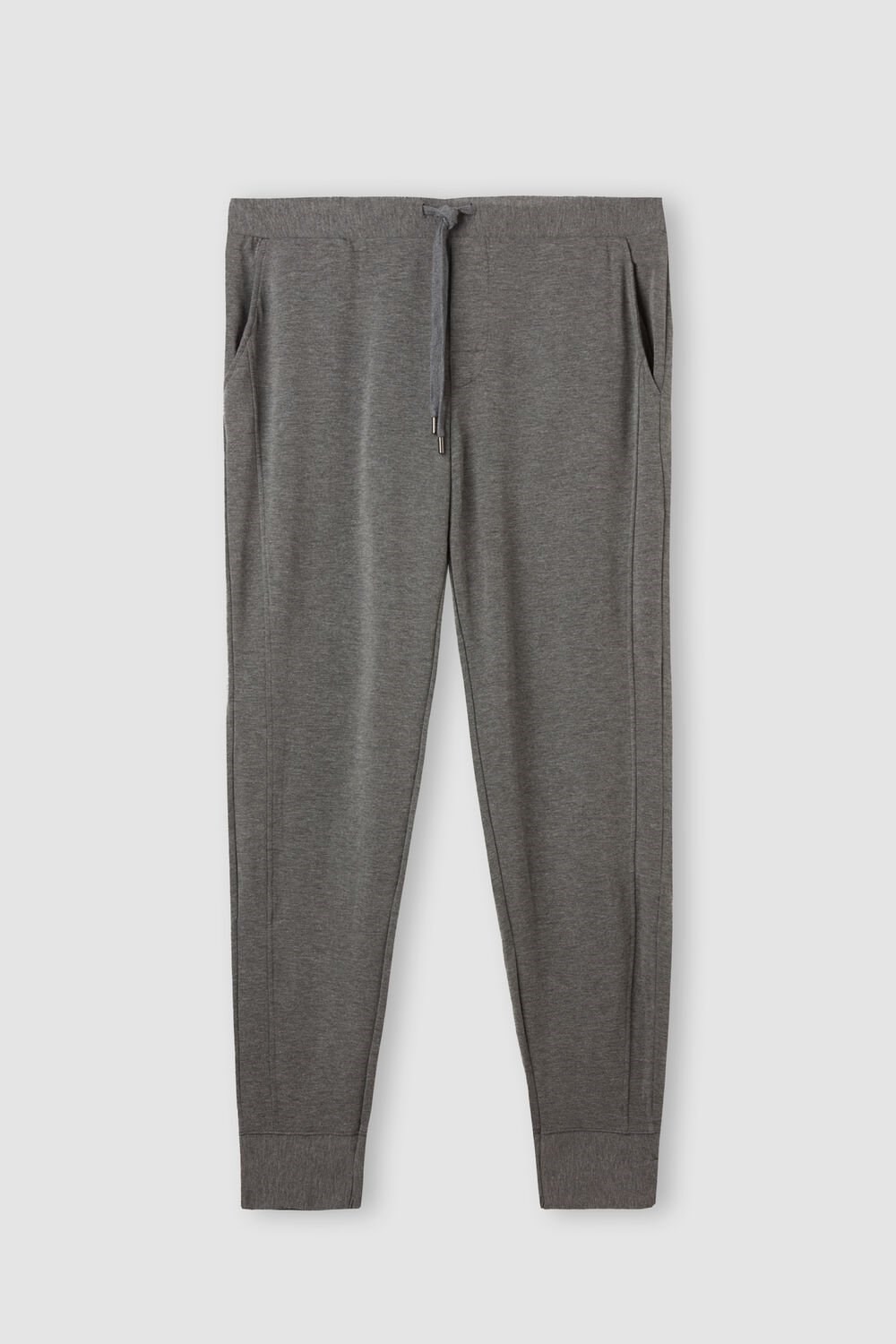 Dark Grey - 5227 - Heathered Graphite Grey Intimissimi Micromodal Trousers | YGNL-79865