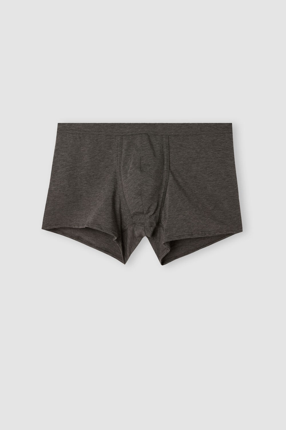 Dark Grey - 5227 - Heathered Graphite Grey Intimissimi Natural Fresh Supima® Cotton Boxers | YVFE-36519