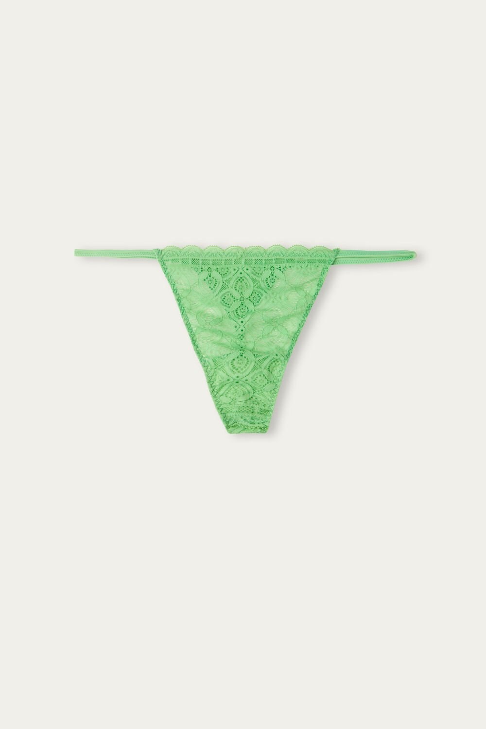 Green - 218j - Apple Mint Intimissimi Lace String Thong | ALUB-73854