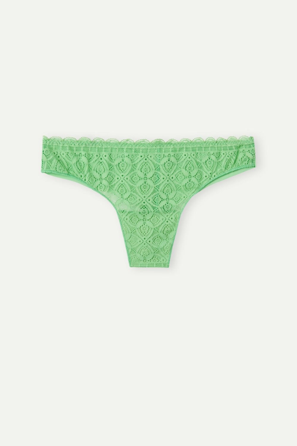 Green - 218j - Apple Mint Intimissimi Lace and Microfiber Brazilian | POCR-30795