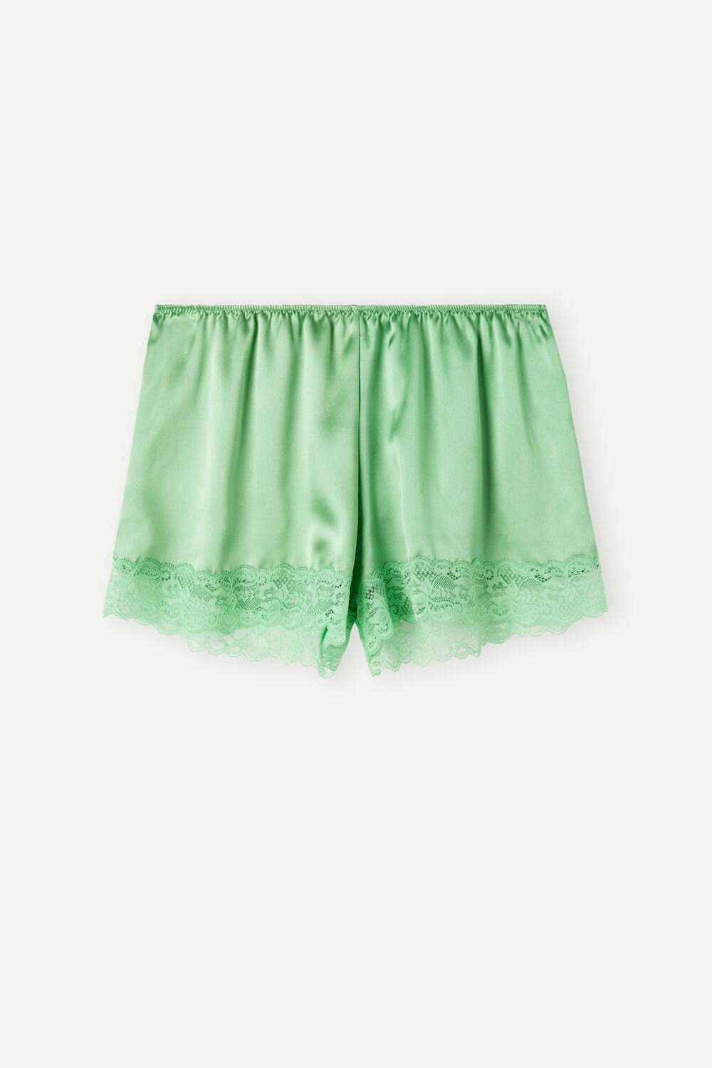 Green - 218j - Apple Mint Intimissimi Silk Shorts | PNWQ-42301