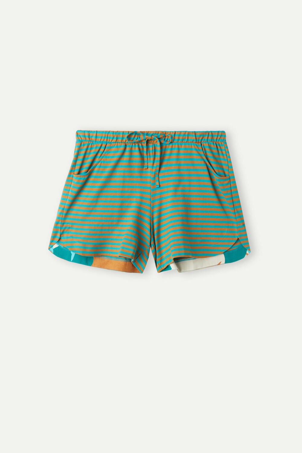 Green - 242j - Summer Vibes Stripe Intimissimi Summer Vibes Striped Shorts | RICX-64187