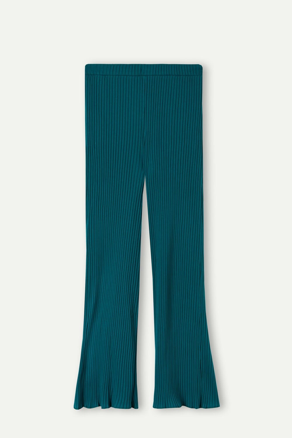 Green - 4572 - Evergreen Intimissimi Cozy Mountains Ribbed Pants | UONI-62407