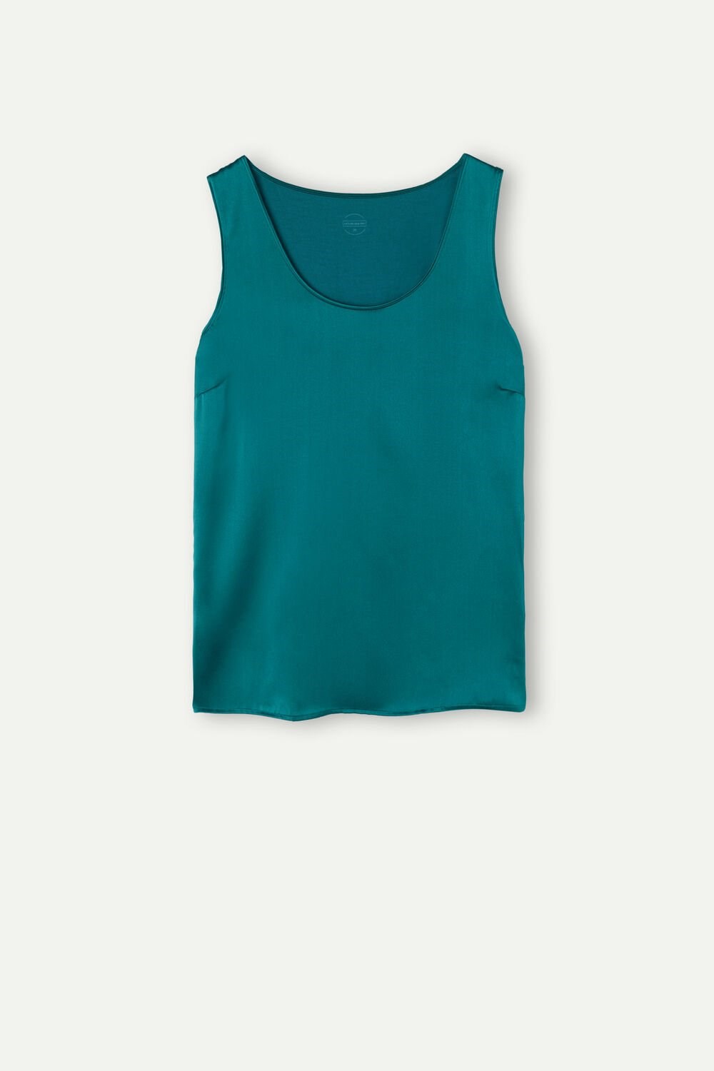 Green - 4572 - Evergreen Intimissimi Silk and Modal Tank Top | OIUT-52061