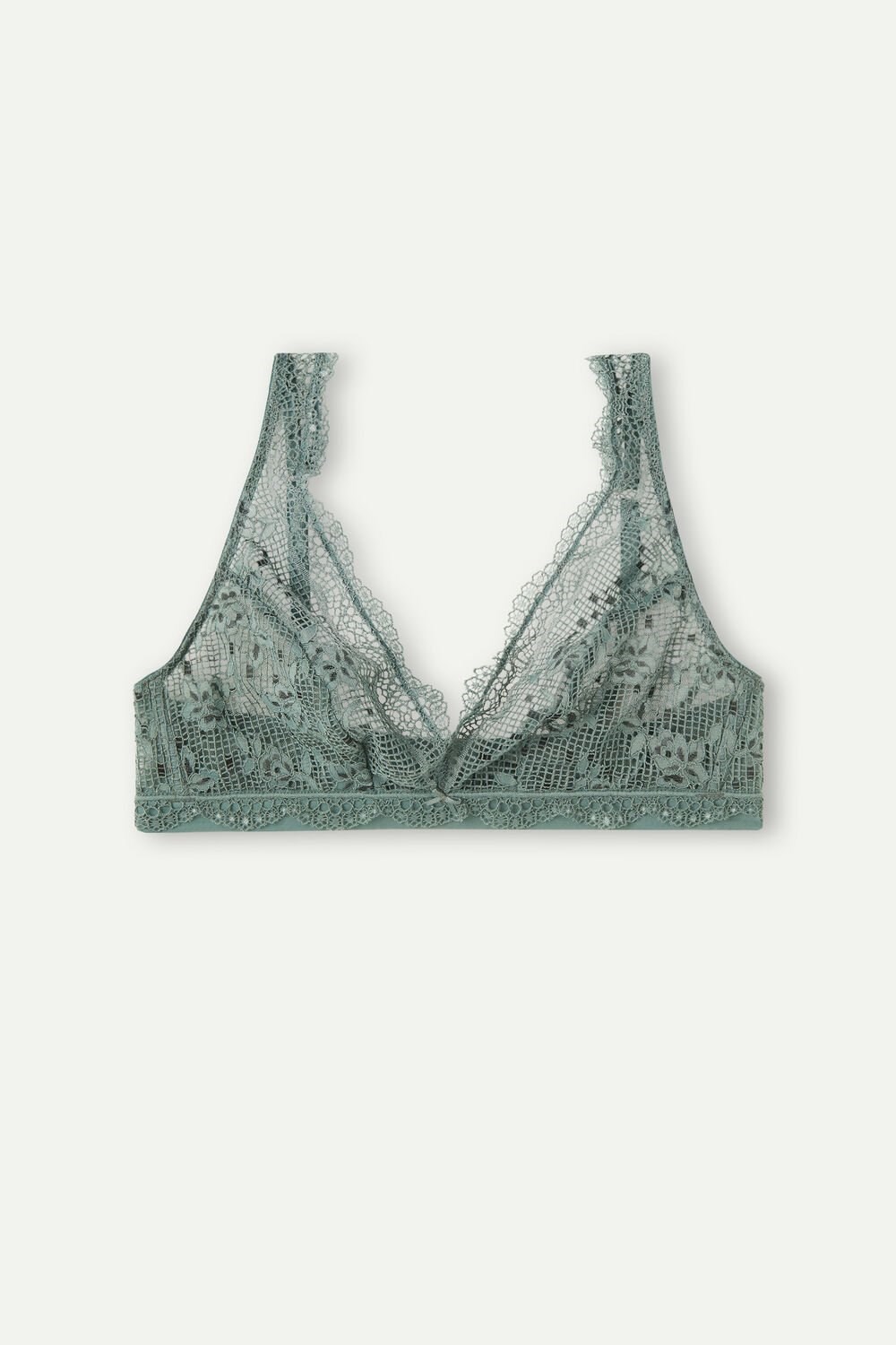 Green - 991i - Jade Green Intimissimi Prairie Bouquet Lara Triangle Bra | YSVJ-28379