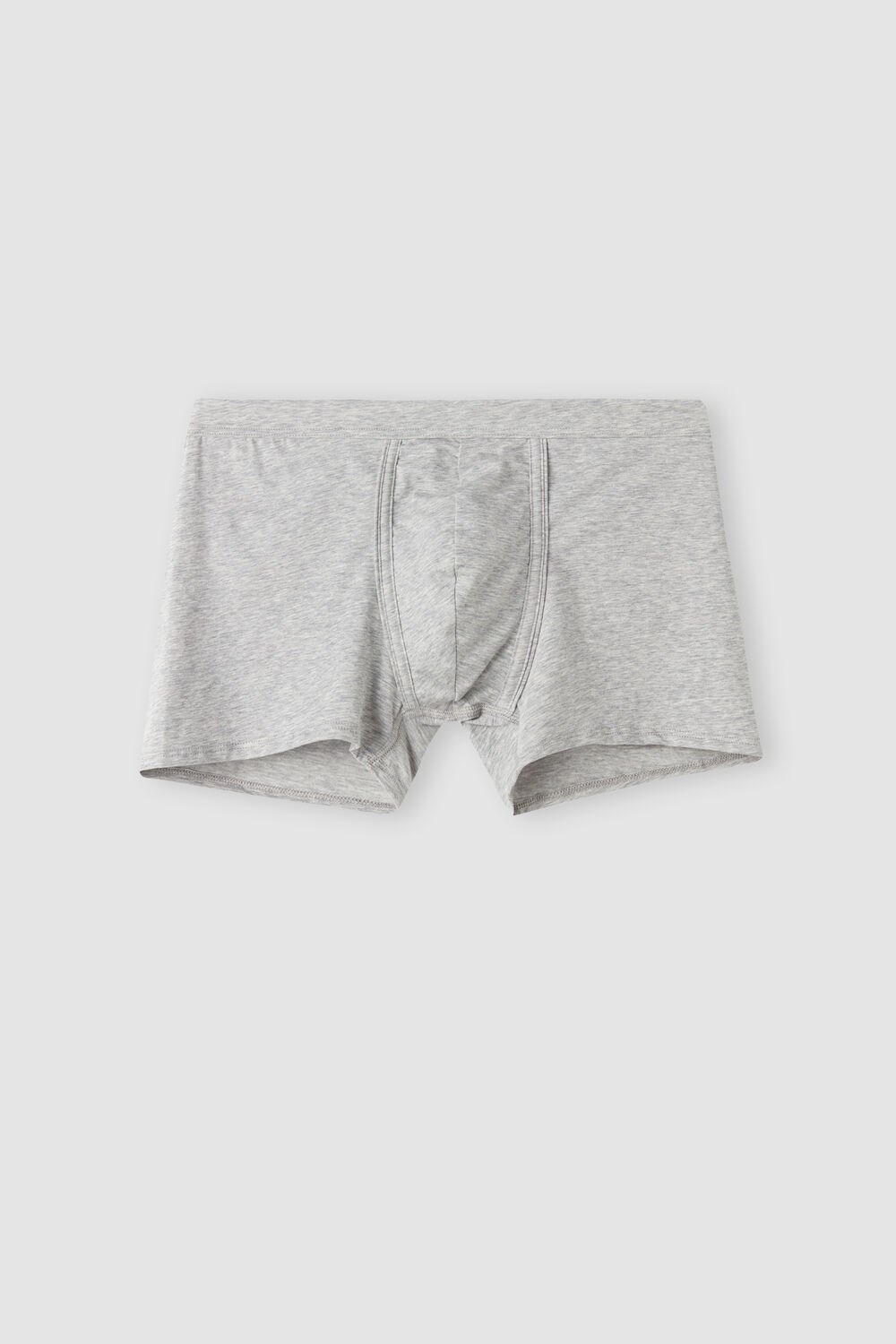 Grey - 031 - Light Heathered Grey Intimissimi Natural Fresh Supima® Cotton Boxers | CYRJ-65328