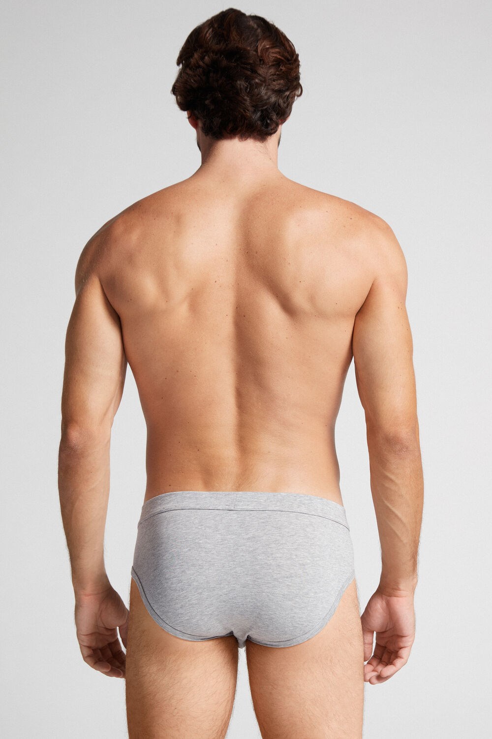 Grey - 031 - Light Heathered Grey Intimissimi Supima® Cotton Briefs | GXPQ-61087