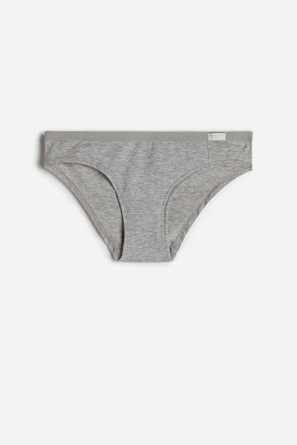 Grey - 031 - Light Heathered Grey Intimissimi Cotton Panties | SFAZ-83451