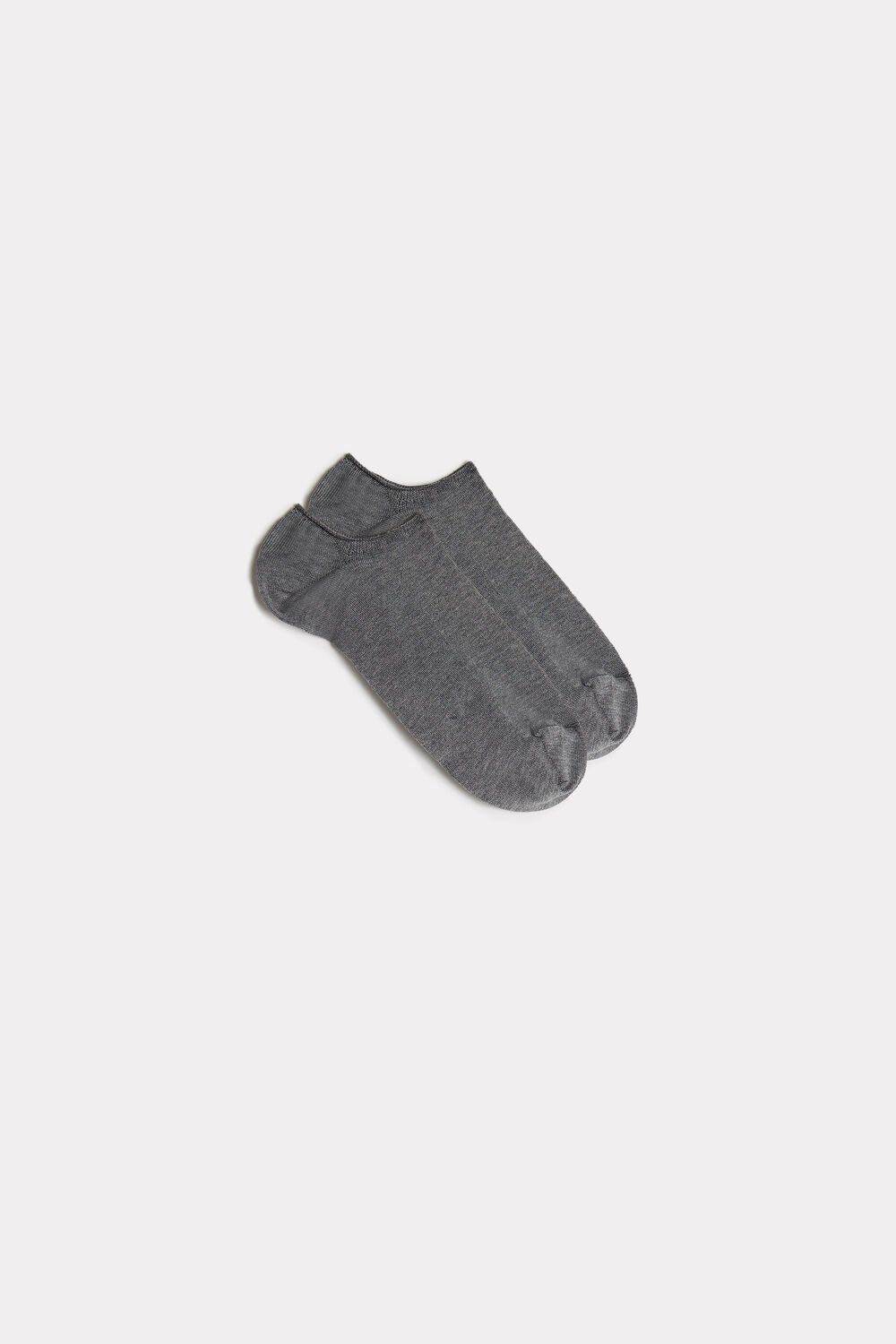 Grey - 042 - Mid Grey Blend Intimissimi Cotton Footsies | XYKZ-68917