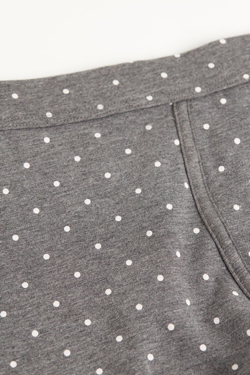 Grey - 063j - Graphite Grey Heather Dot Print Intimissimi Dotted Boxers in Stretch Supima® Cotton | VIEK-01378