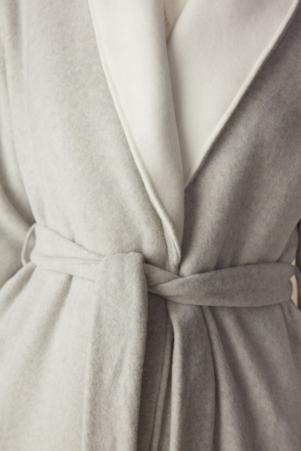 Grey - 153j - Grey Heather / Creamy White Intimissimi Warm Cuddles Robe | QWPH-48069