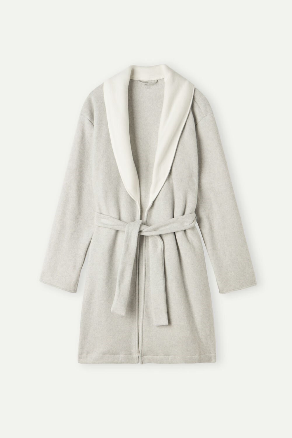 Grey - 153j - Grey Heather / Creamy White Intimissimi Warm Cuddles Robe | QWPH-48069