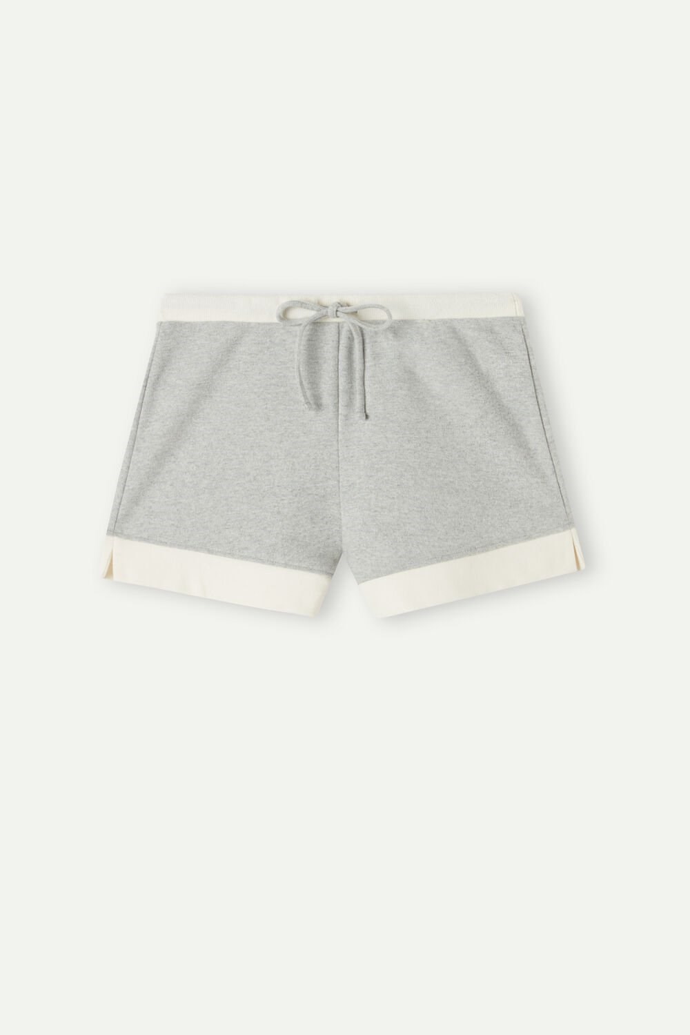 Grey - 153j - Grey Heather / Creamy White Intimissimi Warm Cuddles Shorts | WNGF-42759