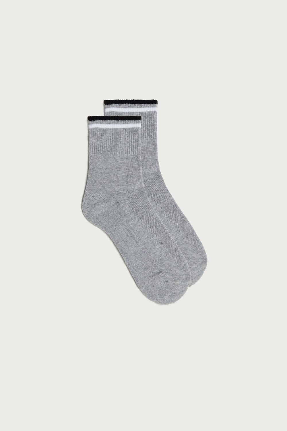 Grey - 2000 - Gray Sweatshirt Intimissimi Short Sports Socks | OKBQ-03768